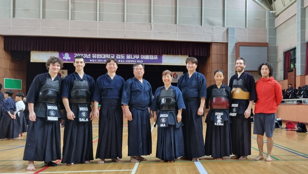 이탈리아 청소년 검도팀, 유원대학교 전지훈련 방문
